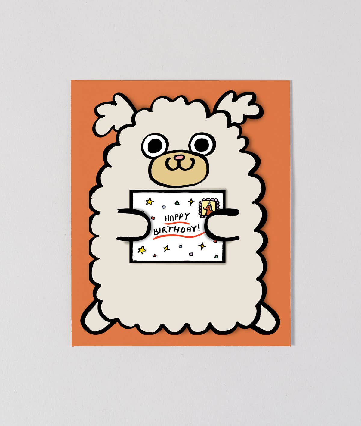 Dog with Mini Card Kid's Greetings Card
