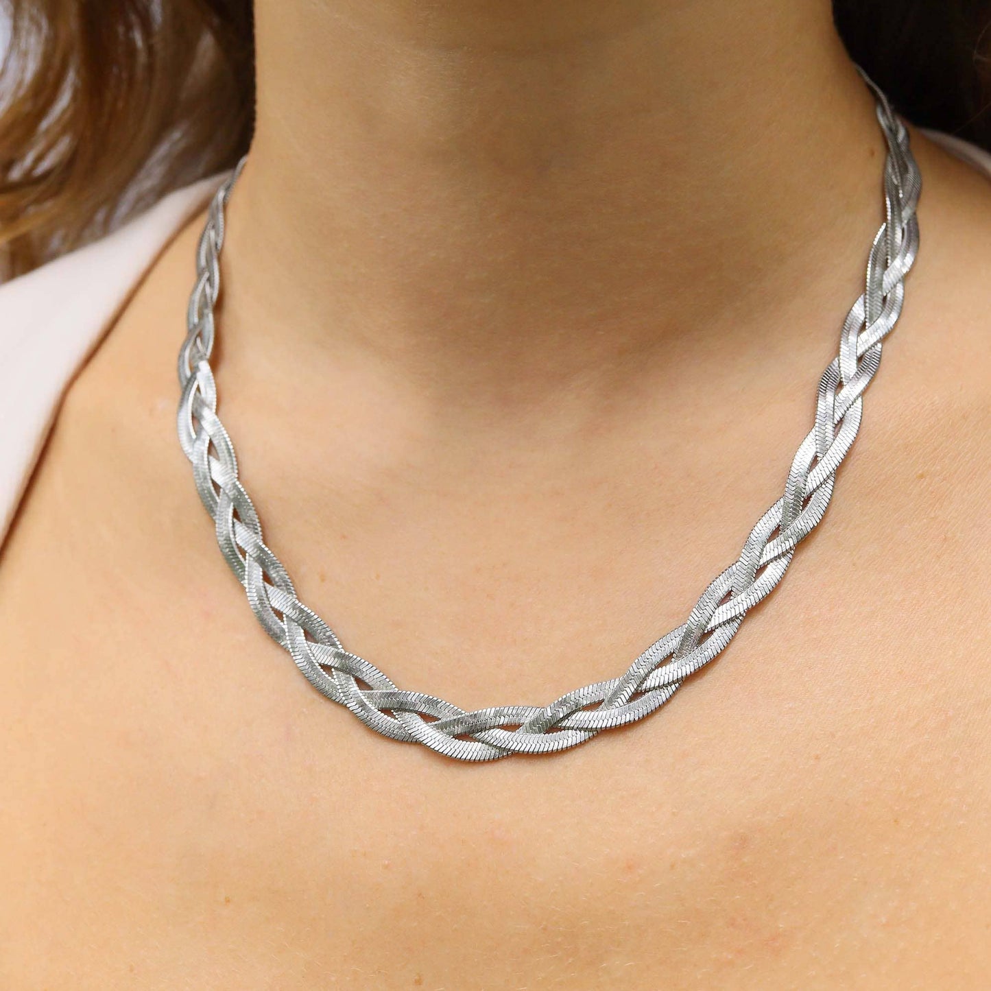 Woven Herringbone Necklace | more colours avail