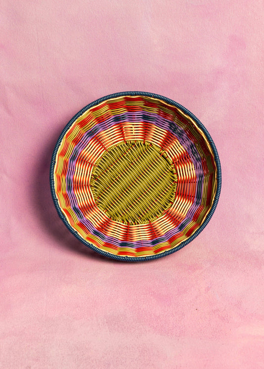 Woven Bowl | Red/Olive