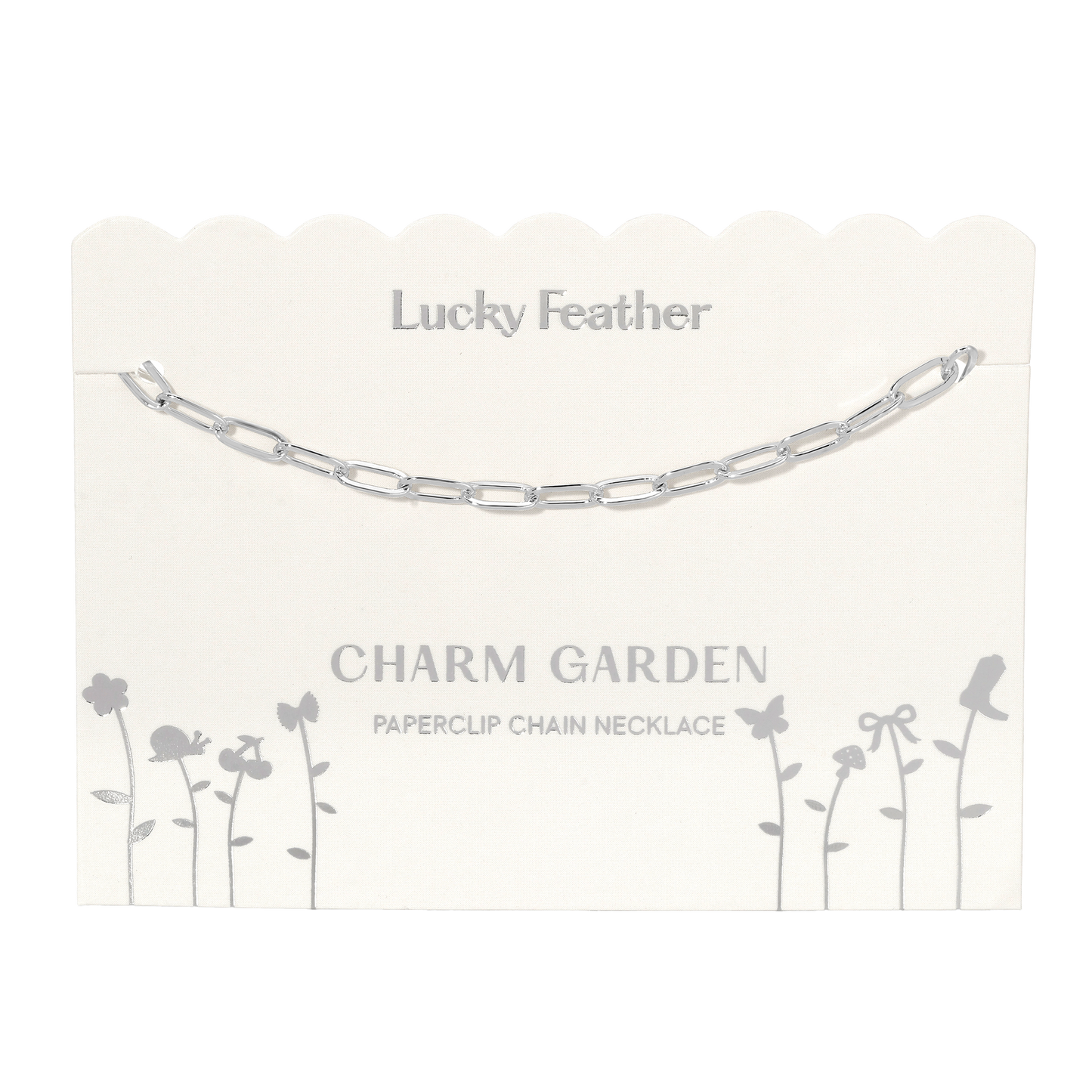 Paperclip Necklace Chain - Silver | Charm Garden