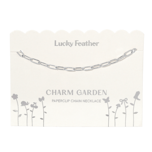 Paperclip Necklace Chain - Silver | Charm Garden