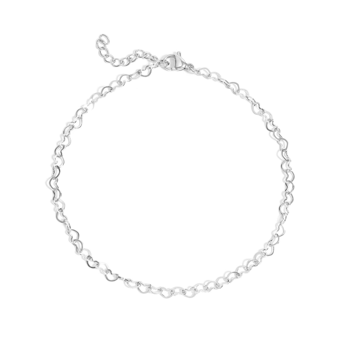 Linked Hearts Anklet | Gold & Stainless Steel