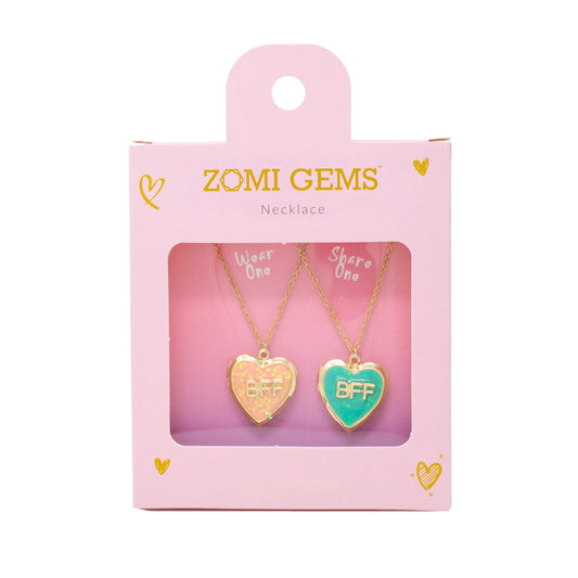 BFF Heart Locket Necklace Set