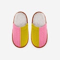 Colorblock Slide Slippers | Golden Olive Pink