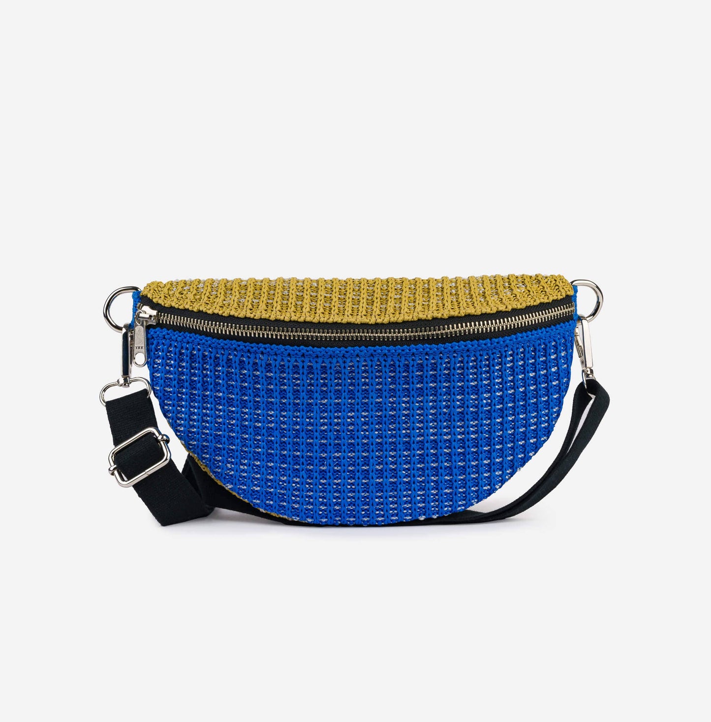 Colorblock Raffia Fanny Pack