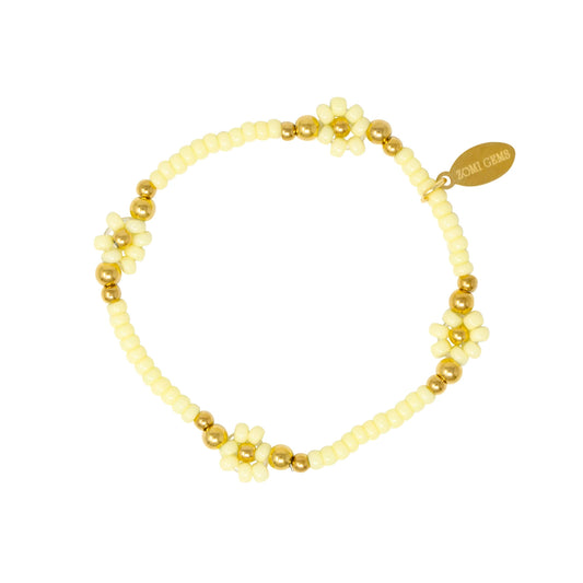 Tiny Daisies & Hearts | Bead Bracelet