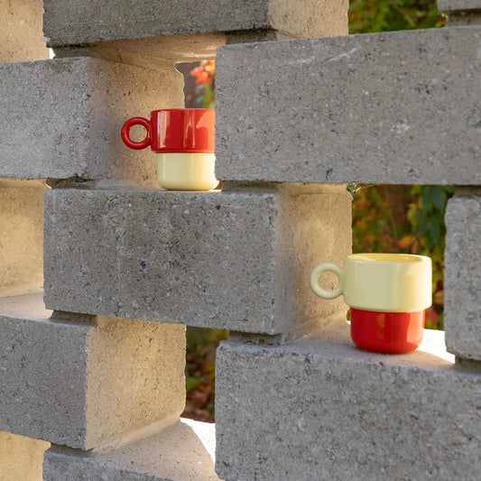 Large Red Chiquito Mug | Set of 2