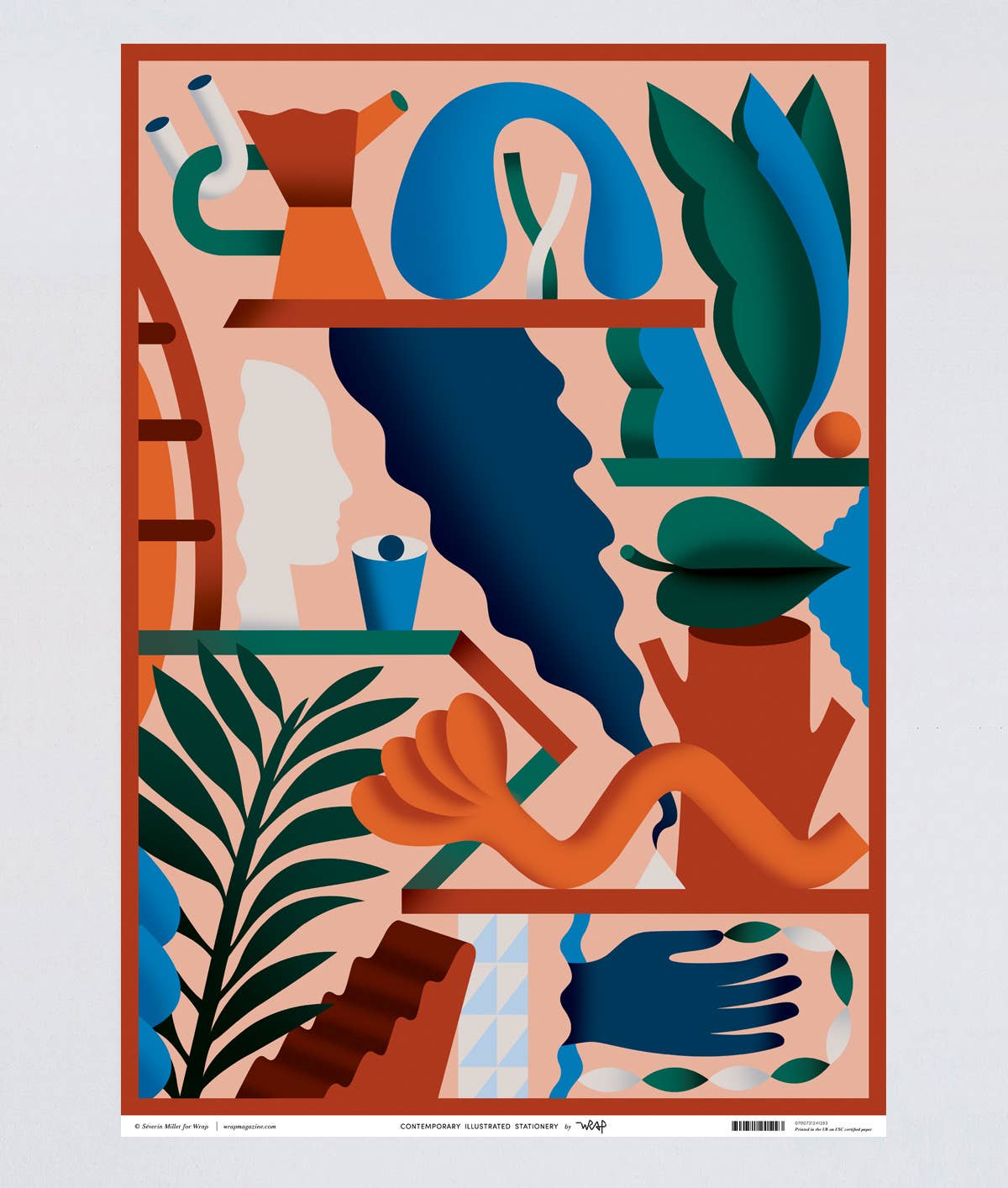 Plants & Objects Gift Wrap | 1 Sheet