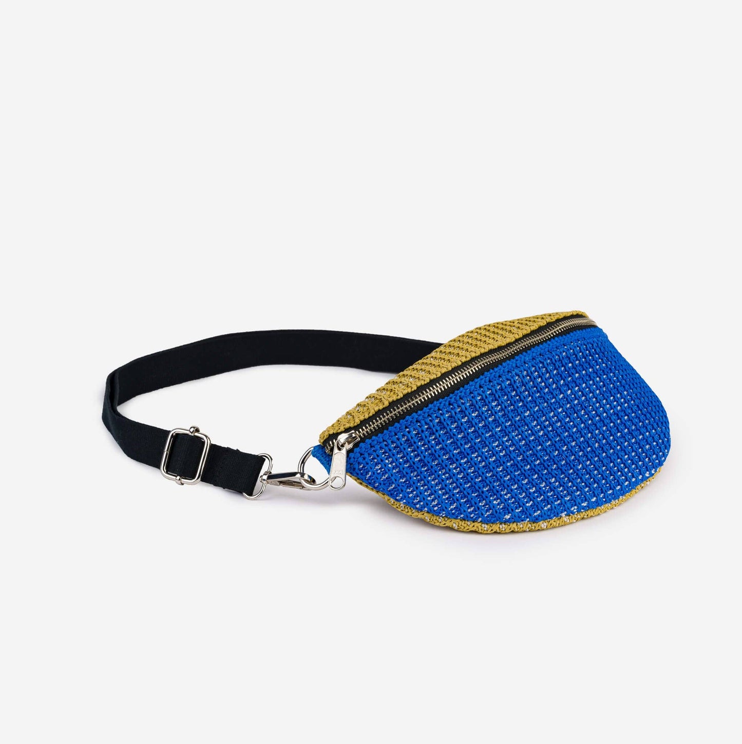 Colorblock Raffia Fanny Pack