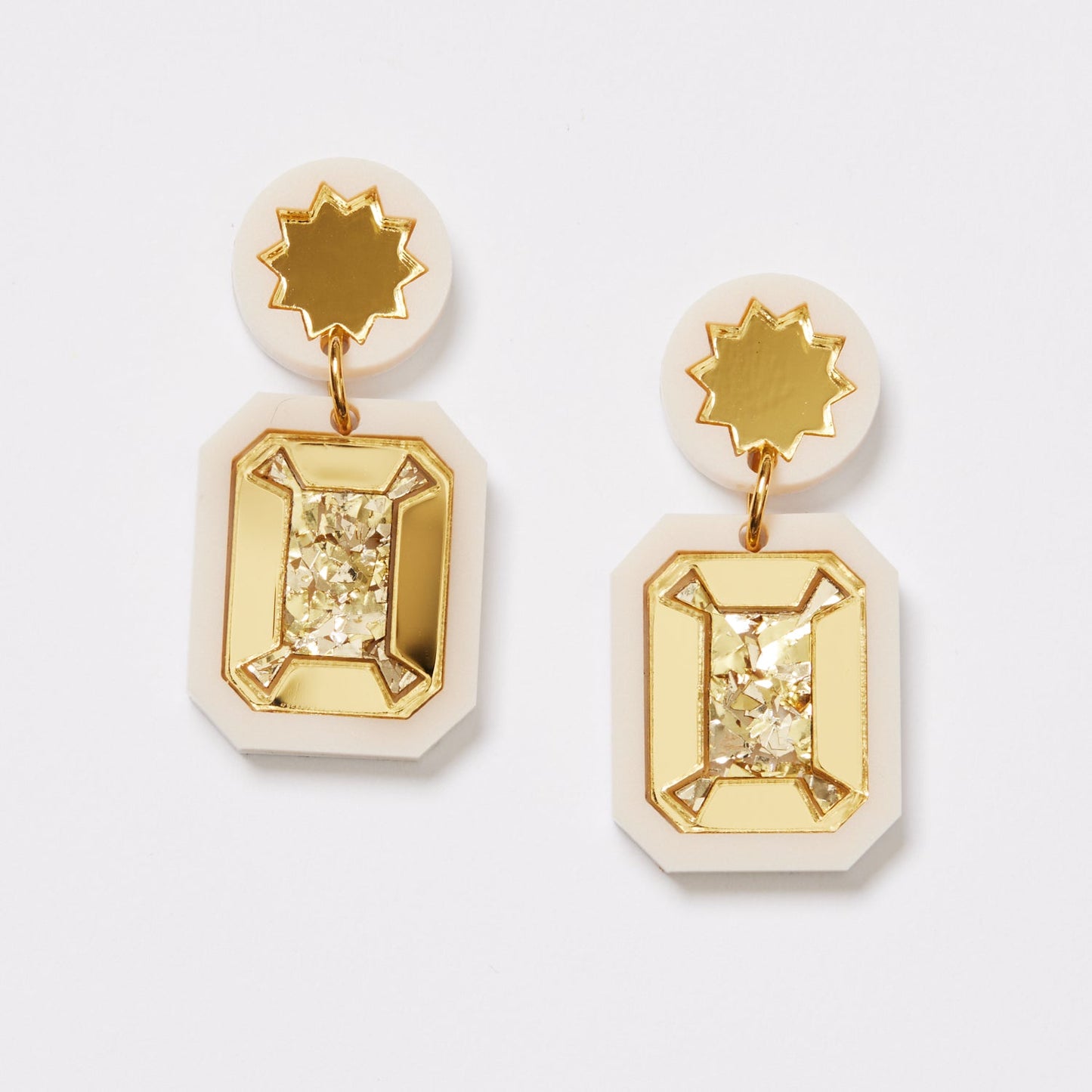Brilliant Drop Earrings | Gold