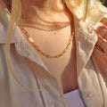 Paperclip Chain Necklace | Gold