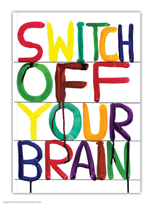 David Shrigley A6 Notebook | Switch Off Brain