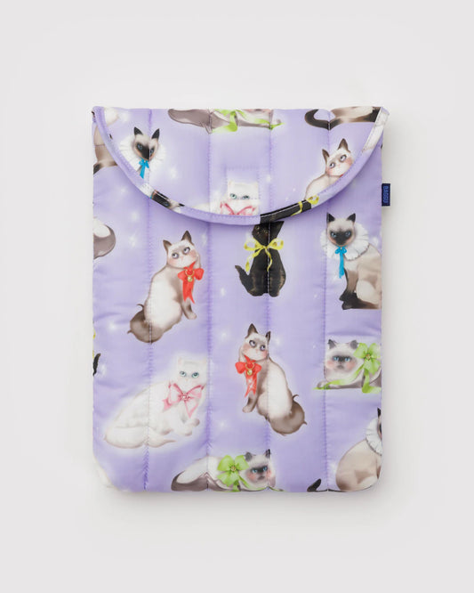 Puffy Laptop Sleeve | Fancy Cats - 13"/14"