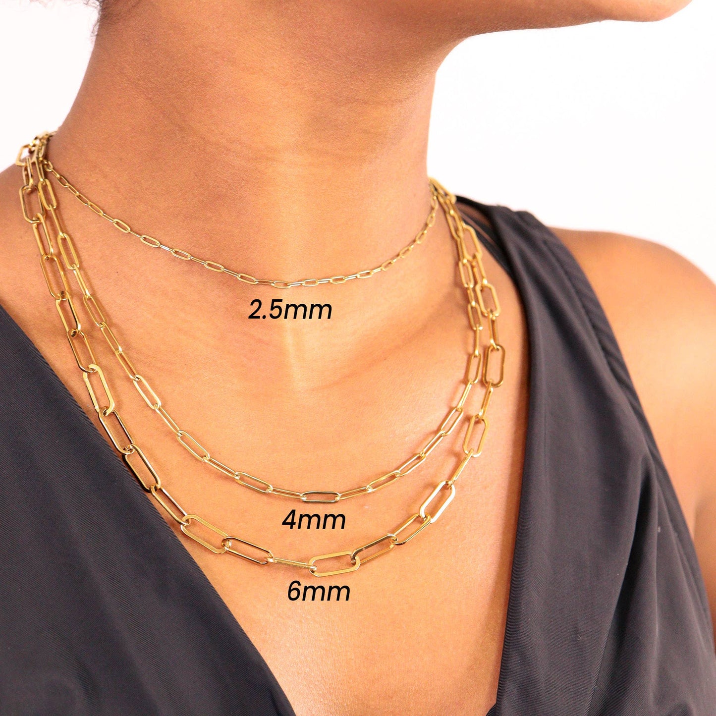 Paperclip Chain Necklace | Gold