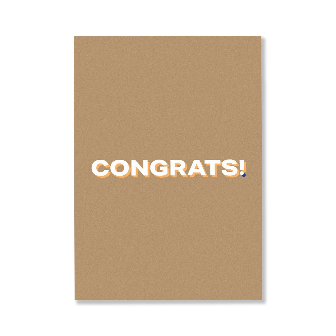 CONGRATS! Brown Card
