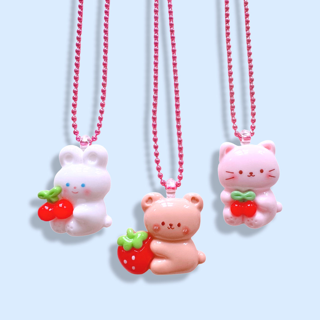 Strawberry Bear Necklace