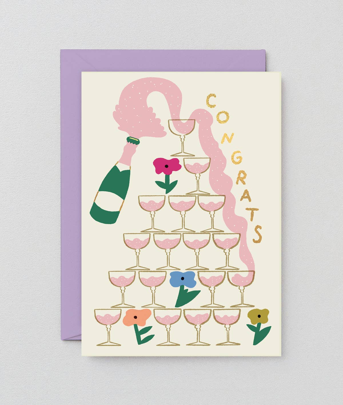‘Congrats Champagne’ Greetings Card