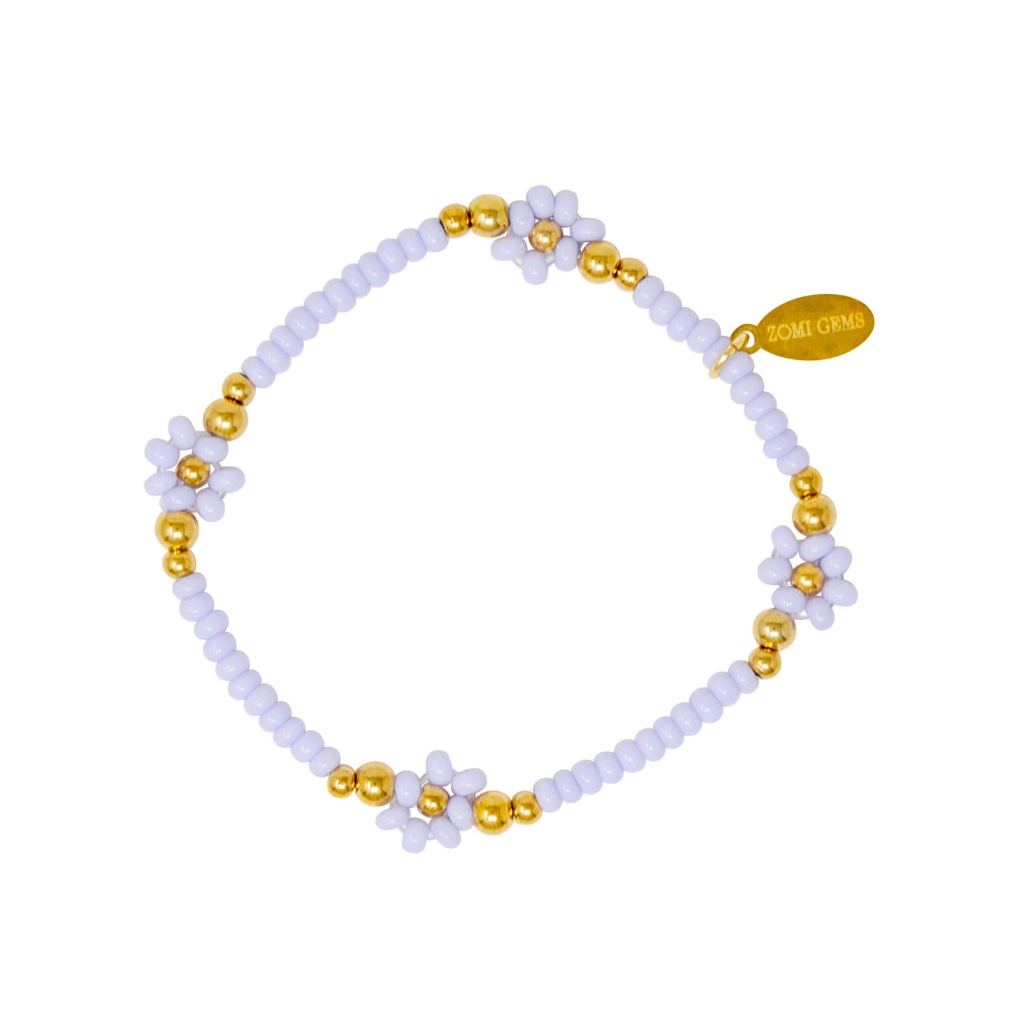 Tiny Daisies & Hearts | Bead Bracelet