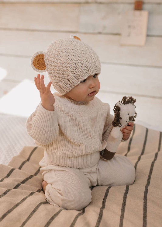 Bear Beanie | Oatmeal