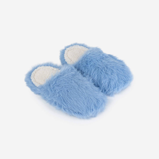 Faux Fur Slide Slippers | Periwinkle