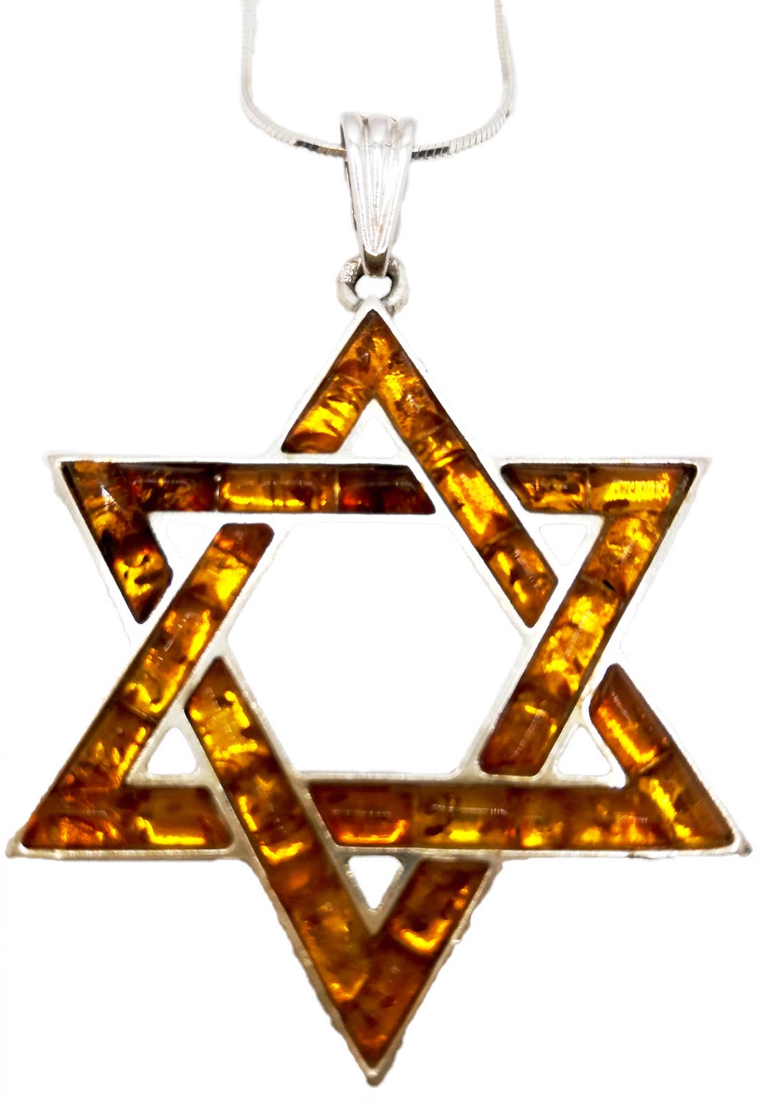 Large Star of David | Diamond Cut Honey Amber