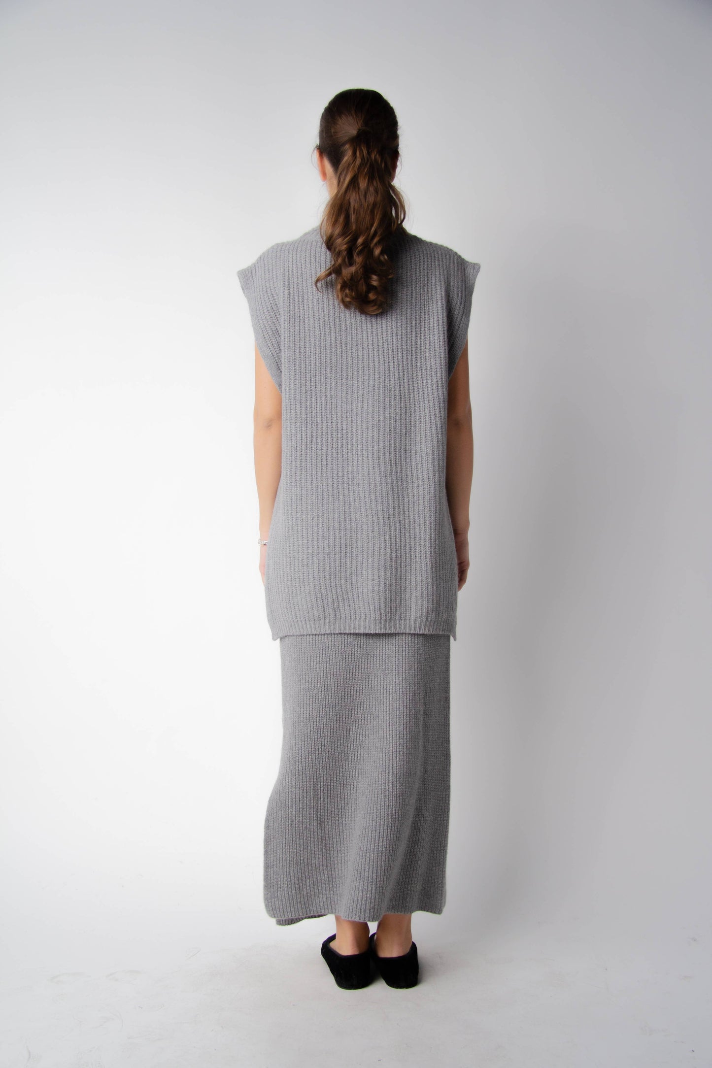 Braided Cashmere Blend Blanket Skirt
