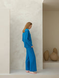 Cashmere Blend Wide-leg Pants
