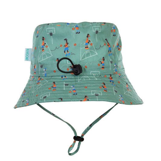 Wide Brim Bucket Hat | Shooting Hoops