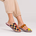Pattern Patch Slide Slippers | Various Colours