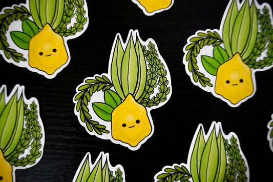 Etrog and Lulav Sukkot | Vinyl Sticker