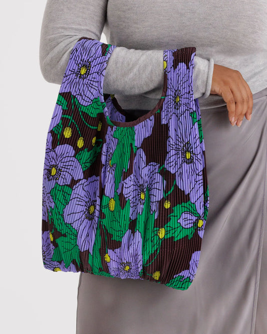 Pleated Baggu | Maroon Poppy