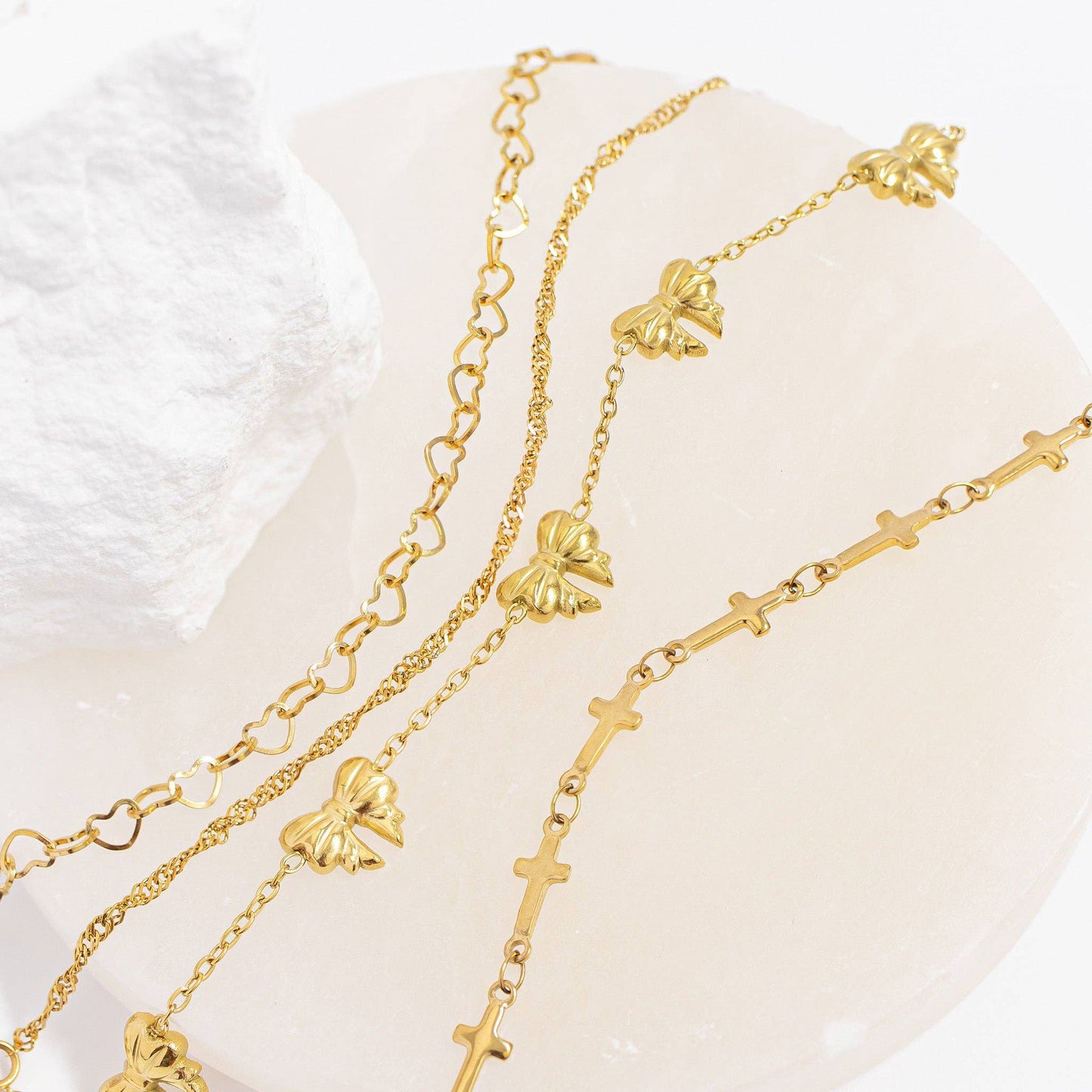 Singapore Chain Bracelet | Gold & Stainless Steel