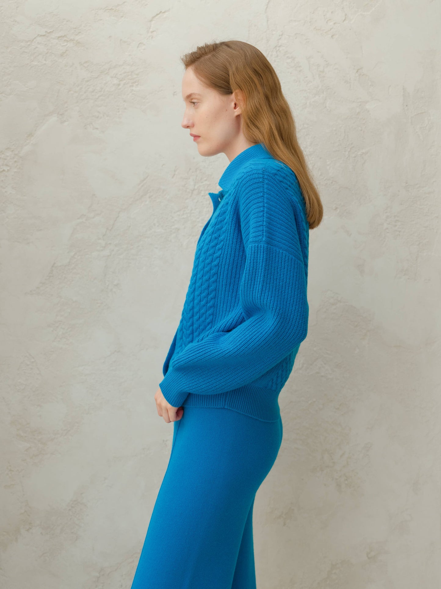 Cashmere Polo Knit Cardigan