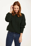 Inisheer Traditional Aran Sweater | Forest Green