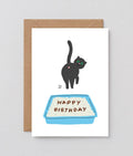 'Birthday Cat Poop' Greetings Card