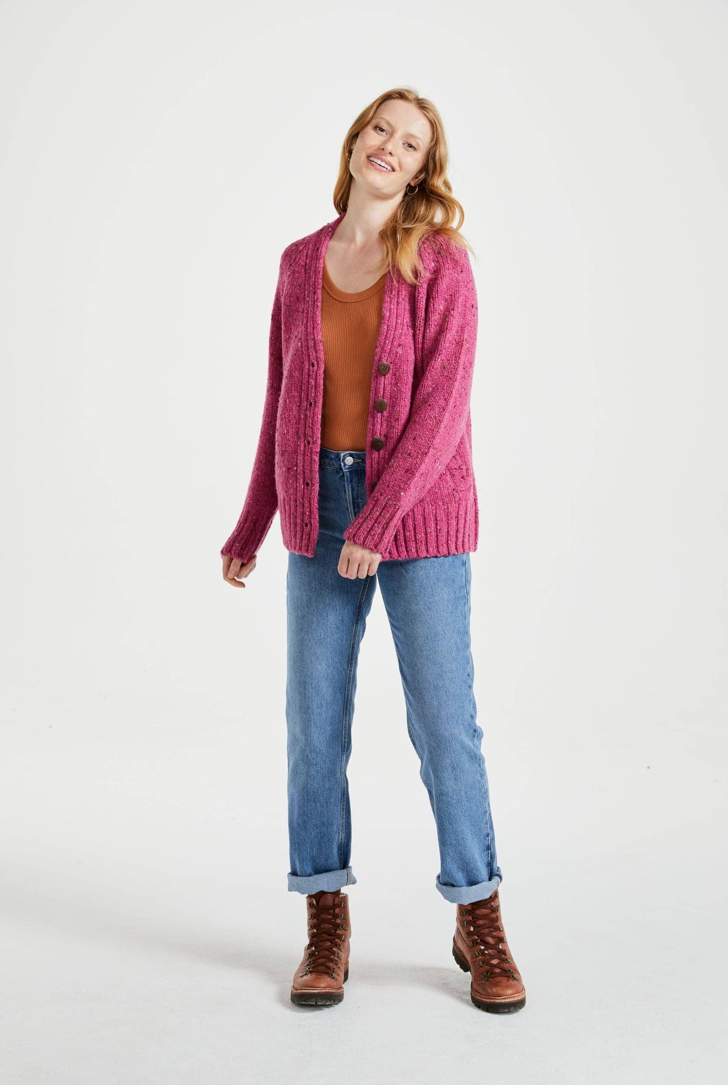 Bonny Glen - Tweed Cardigan | Pink