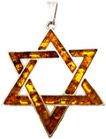 Large Star of David | Diamond Cut Honey Amber