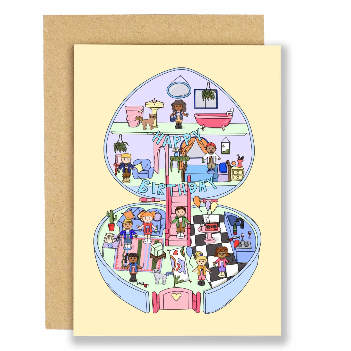 Pocket Polly's House Birthday card