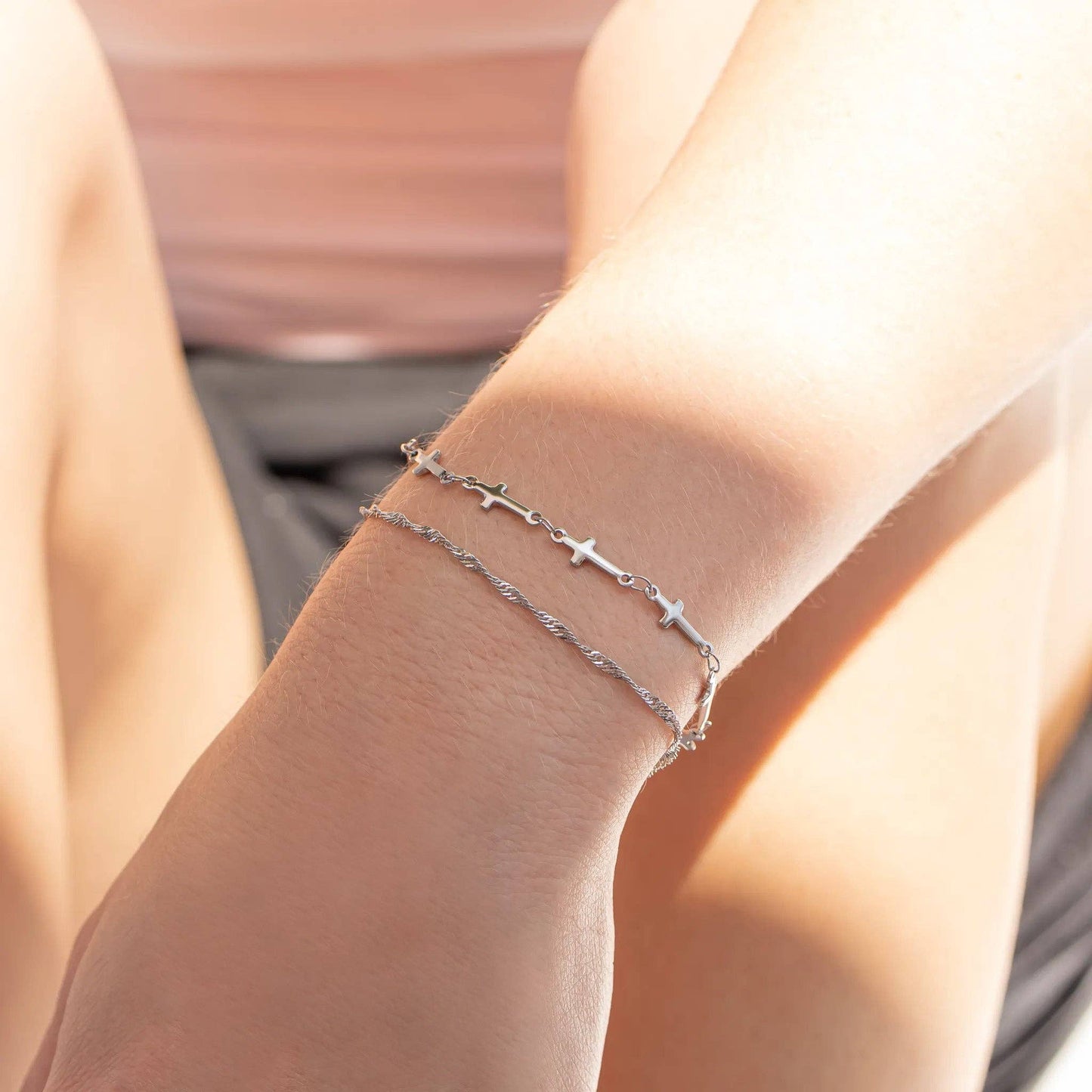 Singapore Chain Bracelet | Gold & Stainless Steel