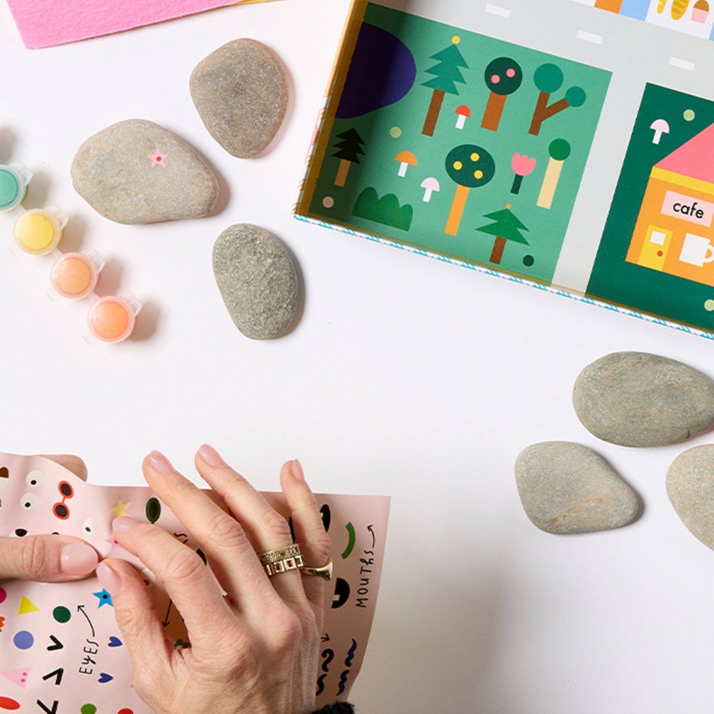 Kids Rock Painting Kit | Cool Faces