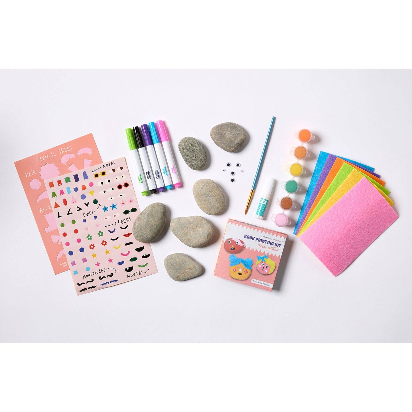 Kids Rock Painting Kit | Cool Faces