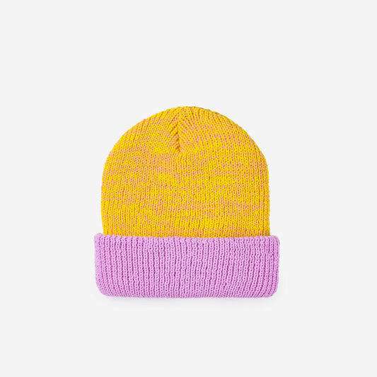 Colorblock Plush Knit Beanie | Various Colors