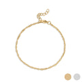 Singapore Chain Bracelet | Gold & Stainless Steel