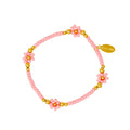 Tiny Daisies & Hearts | Bead Bracelet