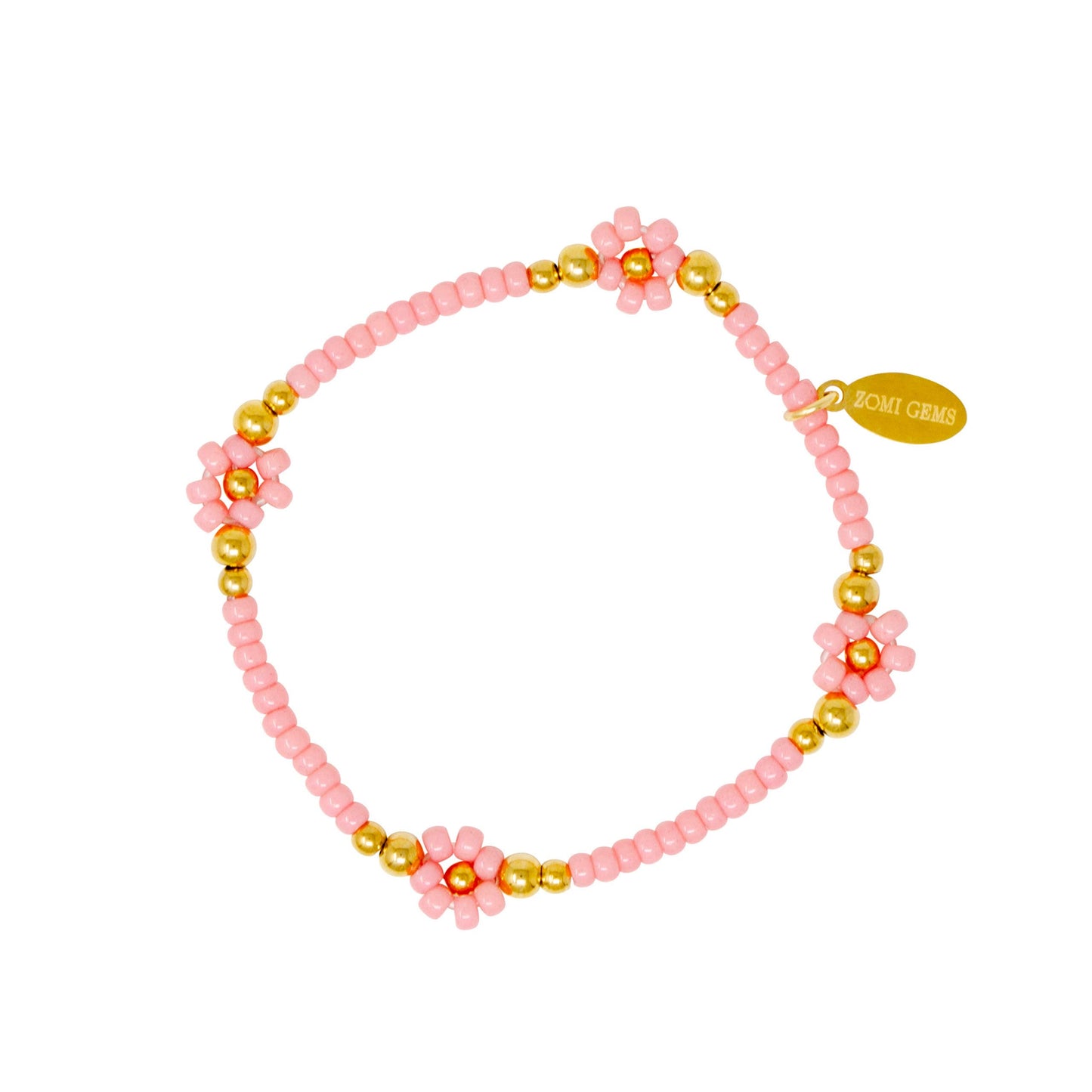 Tiny Daisies & Hearts | Bead Bracelet