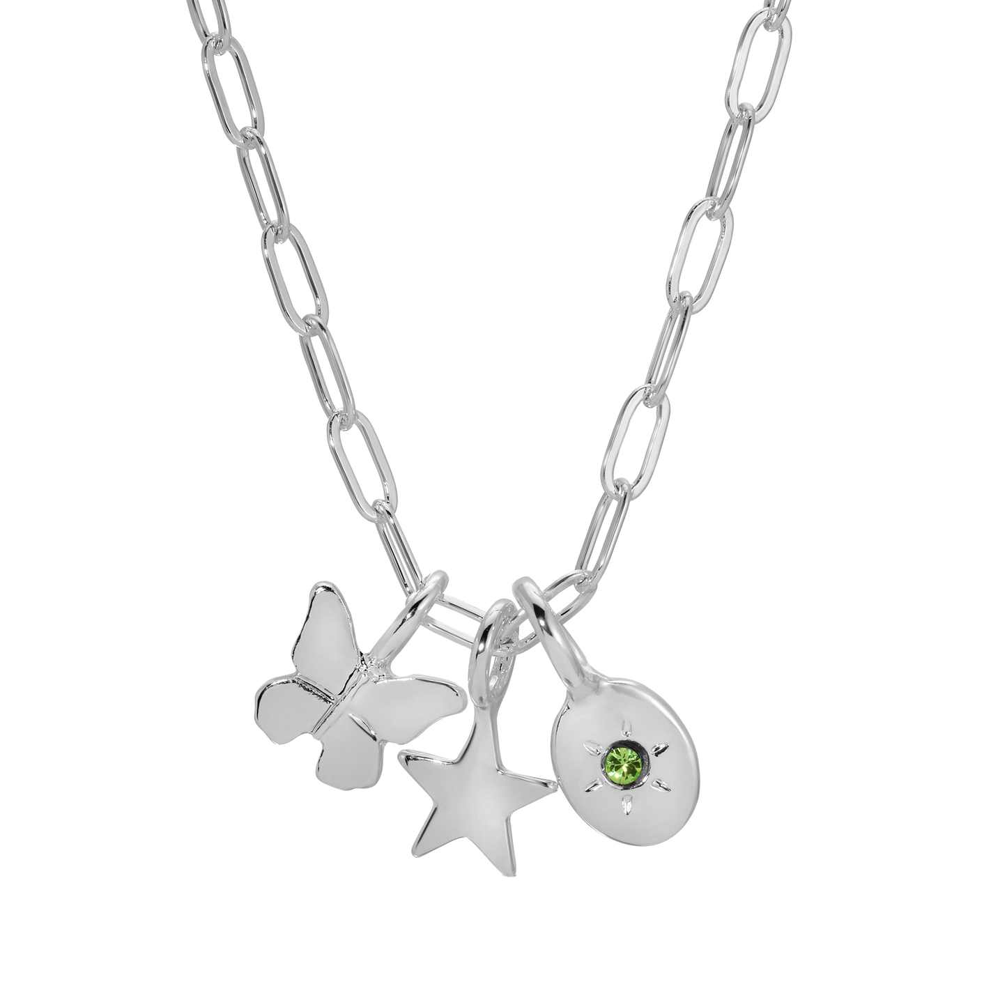 Paperclip Necklace Chain - Silver | Charm Garden