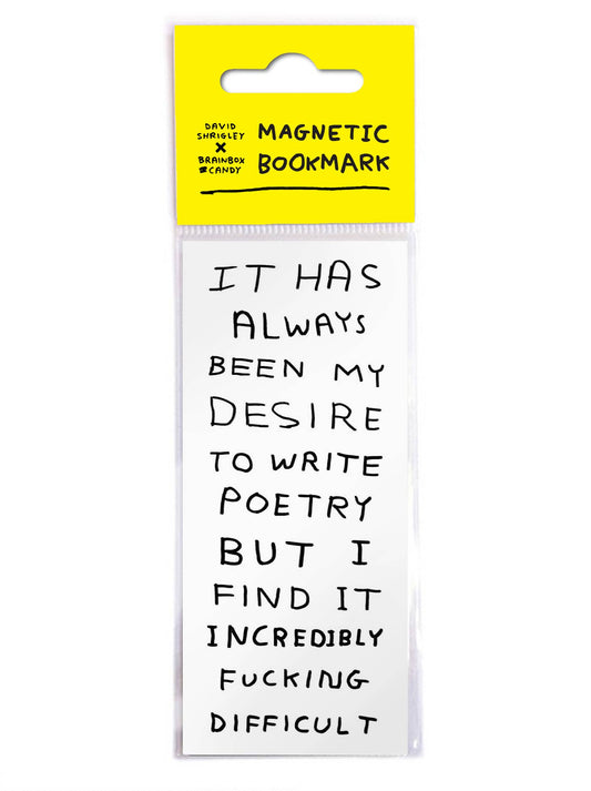 Write Poetry | Magnetic Bookmark x David Shrigley