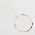 Miyuki Bead Slider Bracelet | Multi + White