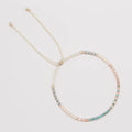 Miyuki Bead Slider Bracelet | Multi + White