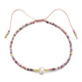 Bead & Pearl Slider Bracelet | multi various colours